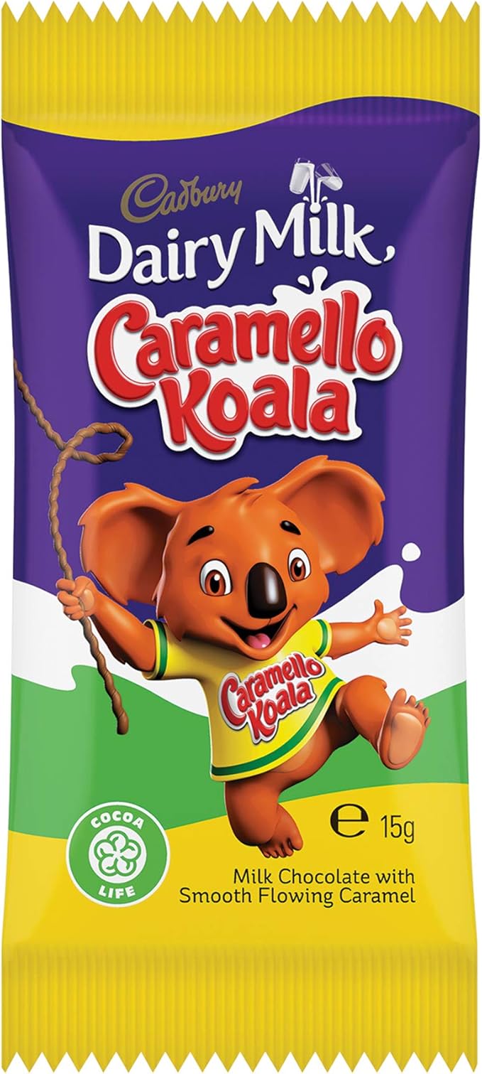 Cadbury Milk Chocolate Caramello Koala Share Pack 12 Mini Bars 180g